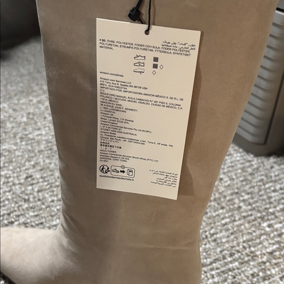 Chic Beige Women's Heeled Boots - Picture 4 of 6